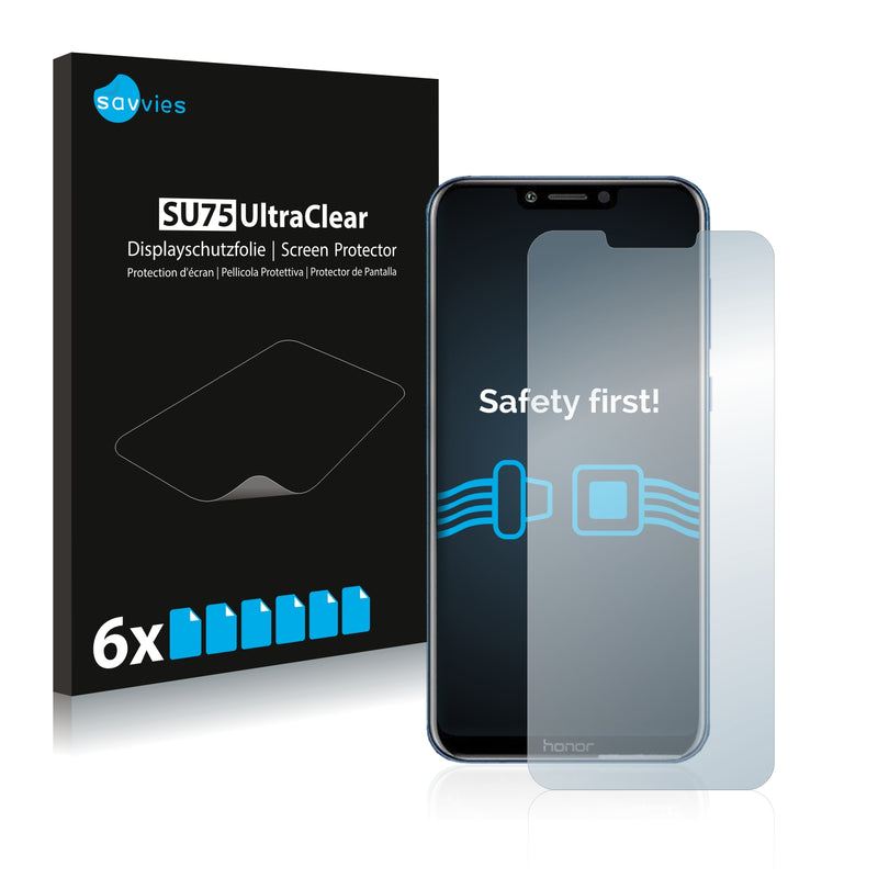 6x Savvies SU75 Screen Protector for Honor Play