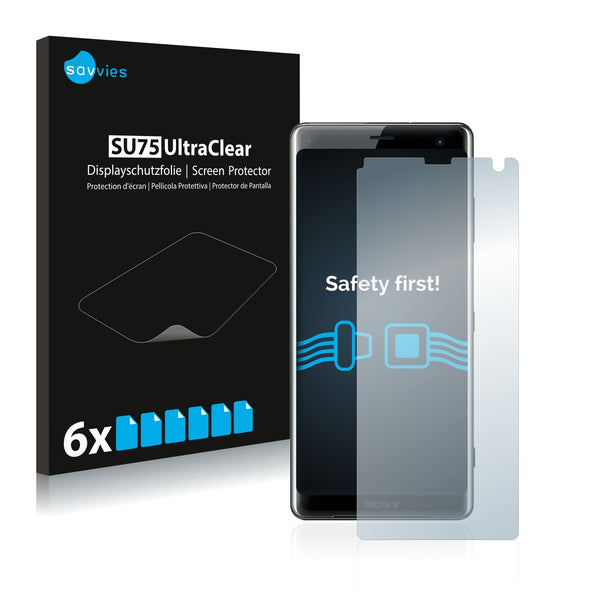 6x Savvies SU75 Screen Protector for Sony Xperia XZ3