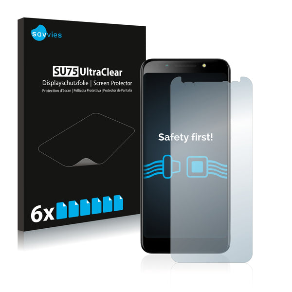 6x Savvies SU75 Screen Protector for Vodafone Smart N9 Lite