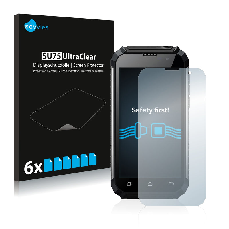 6x Savvies SU75 Screen Protector for Geotel G1