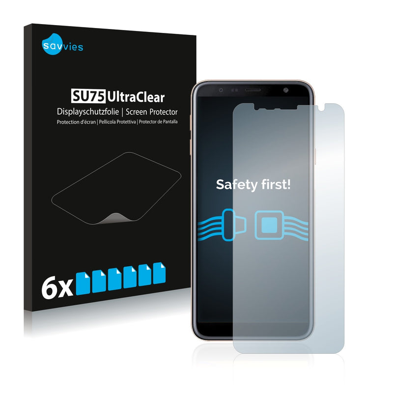 6x Savvies SU75 Screen Protector for Samsung Galaxy J4 Plus