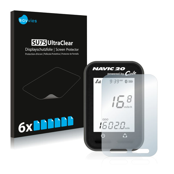 6x Savvies SU75 Screen Protector for Ciclo Navic 20