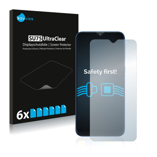 6x Savvies SU75 Screen Protector for Samsung Galaxy M10
