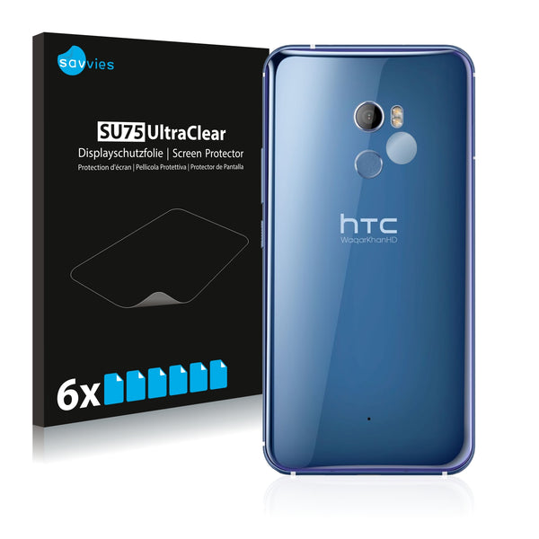 6x Savvies SU75 Screen Protector for HTC U11 (Camera)