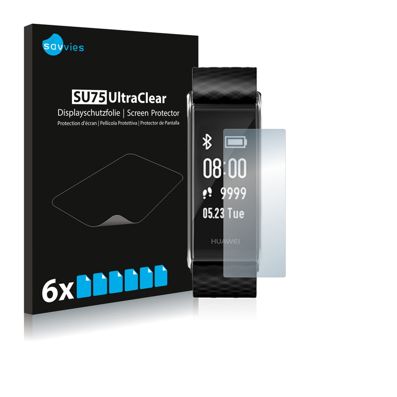 6x Savvies SU75 Screen Protector for Huawei Band A2