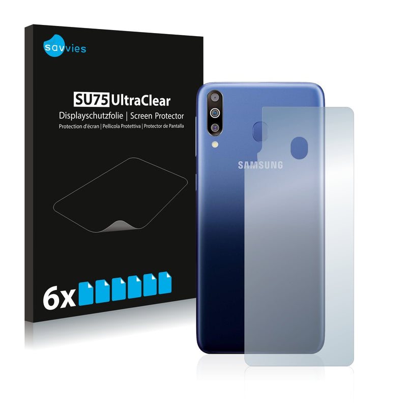 6x Savvies SU75 Screen Protector for Samsung Galaxy M30 (Back)