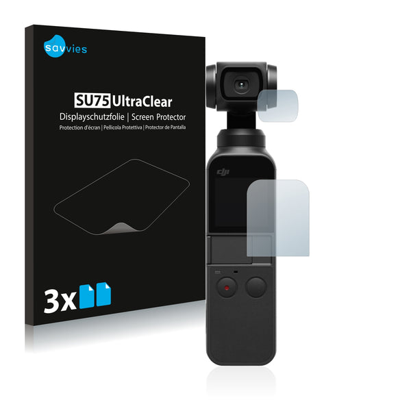 6x Savvies SU75 Screen Protector for DJI Osmo Pocket (Display + Lens)
