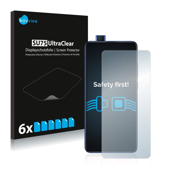 6x Savvies SU75 Screen Protector for Xiaomi Redmi K20 Pro