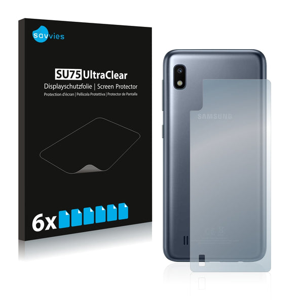 6x Savvies SU75 Screen Protector for Samsung Galaxy A10 (Back)