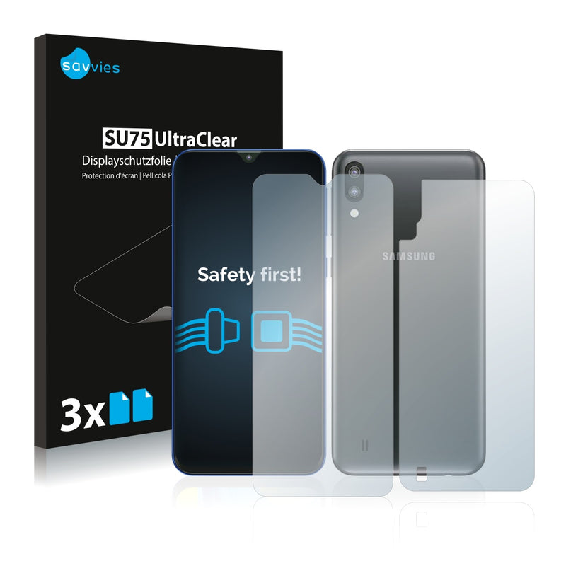 6x Savvies SU75 Screen Protector for Samsung Galaxy A10 (Front + Back)