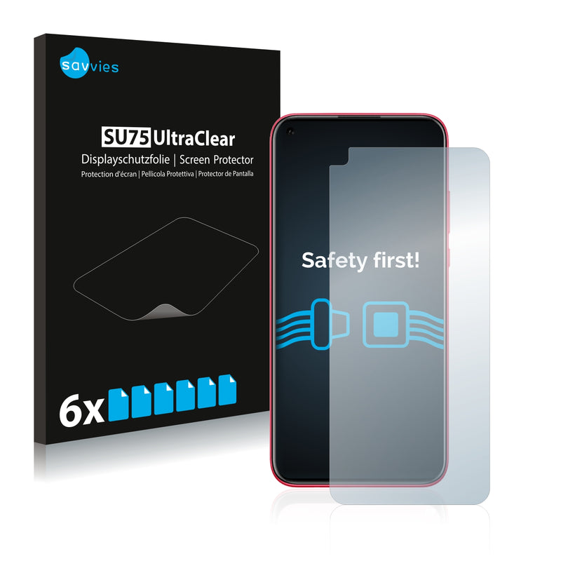 6x Savvies SU75 Screen Protector for Huawei Nova 5i