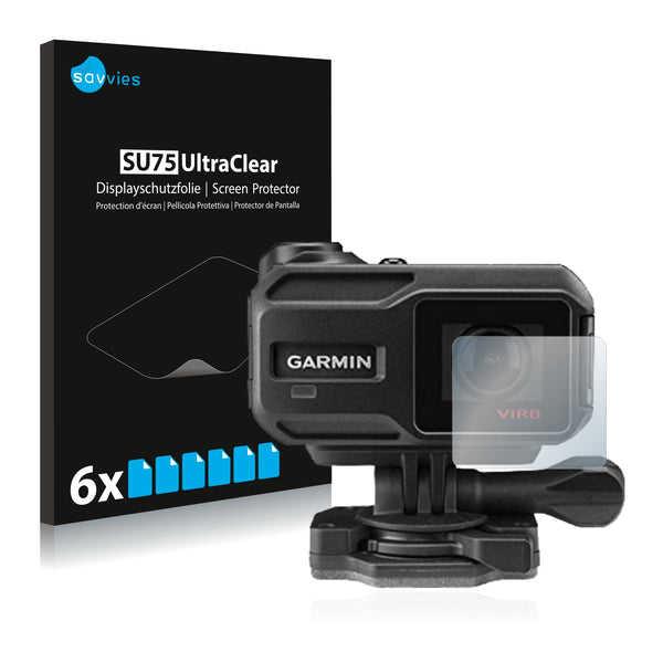 6x Savvies SU75 Screen Protector for Garmin Virb XE (Lens)