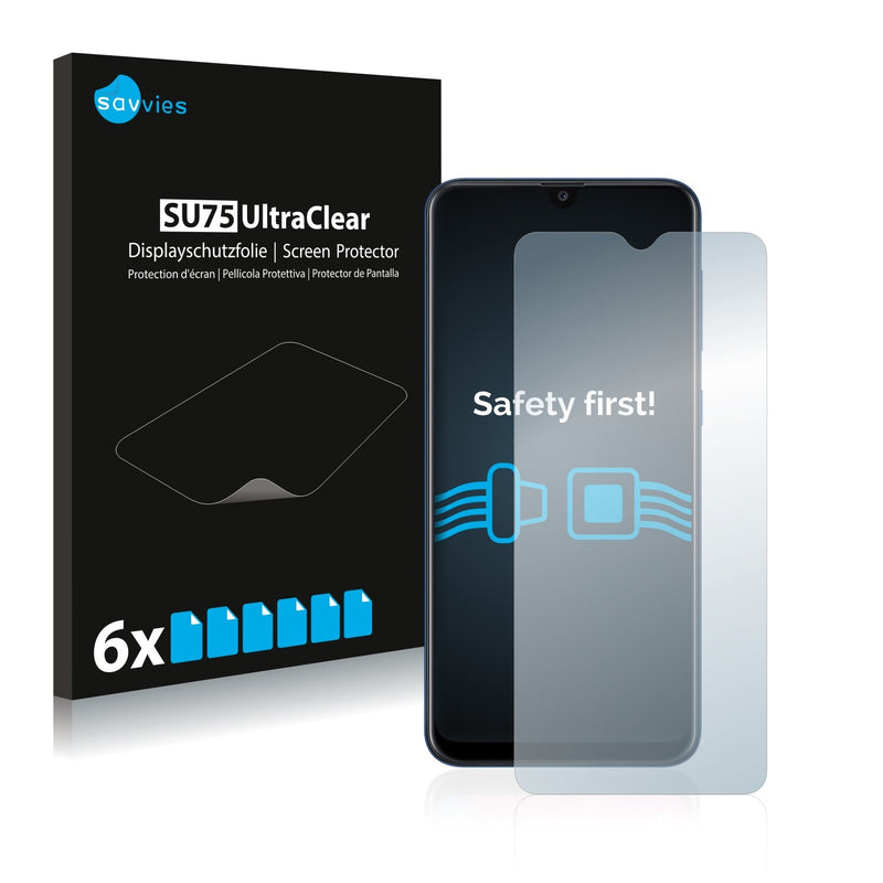 6x Savvies SU75 Screen Protector for Samsung Galaxy A10e