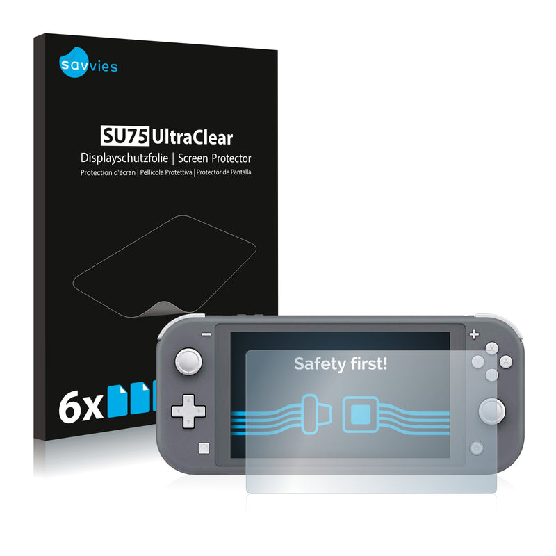 6x Savvies SU75 Screen Protector for Nintendo Switch Lite