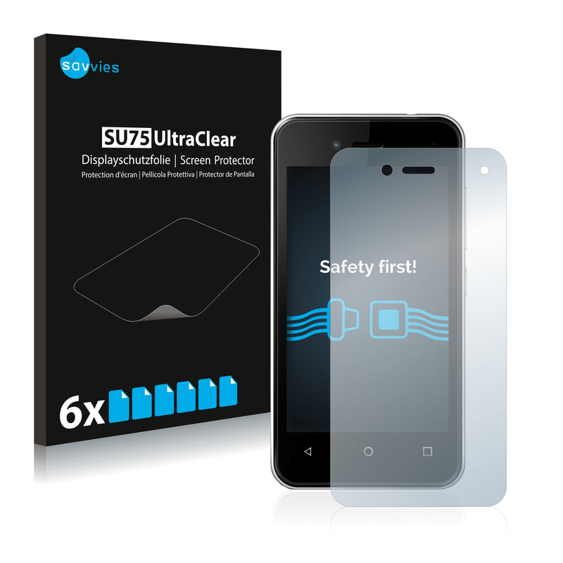 6x Savvies SU75 Screen Protector for Wiko Sunny 3 mini