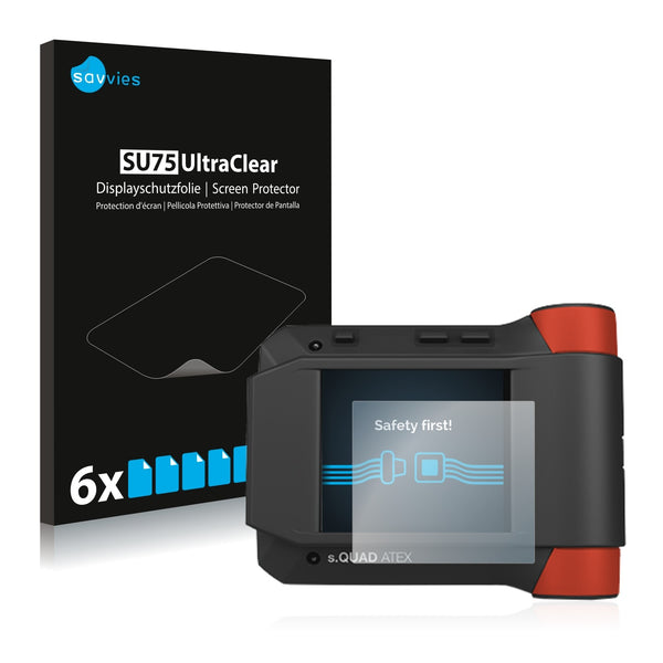 6x Savvies SU75 Screen Protector for Swissphone s.Quad Atex