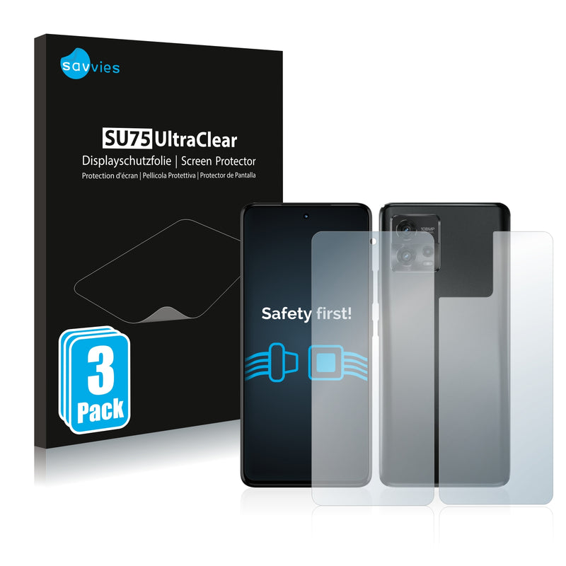 6x Film Screen Protector for Motorola Moto G72 (Front & Back)