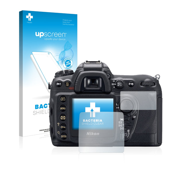 upscreen Bacteria Shield Clear Premium Antibacterial Screen Protector for Nikon D200