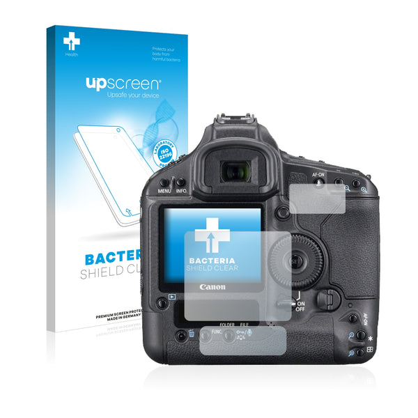 upscreen Bacteria Shield Clear Premium Antibacterial Screen Protector for Canon EOS 1Ds Mark III