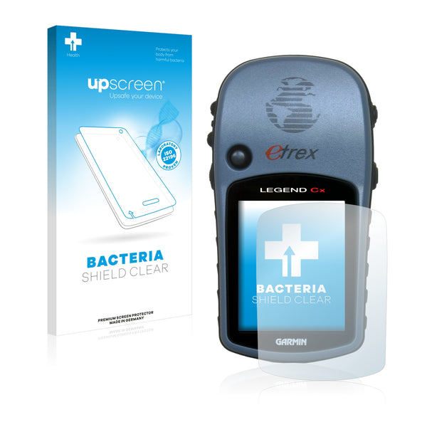 upscreen Bacteria Shield Clear Premium Antibacterial Screen Protector for Garmin eTrex Legend HCx