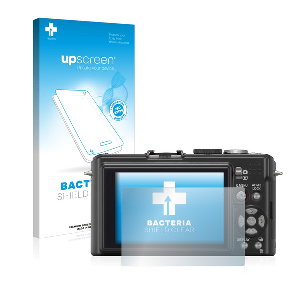 upscreen Bacteria Shield Clear Premium Antibacterial Screen Protector for Panasonic Lumix DMC-LX3