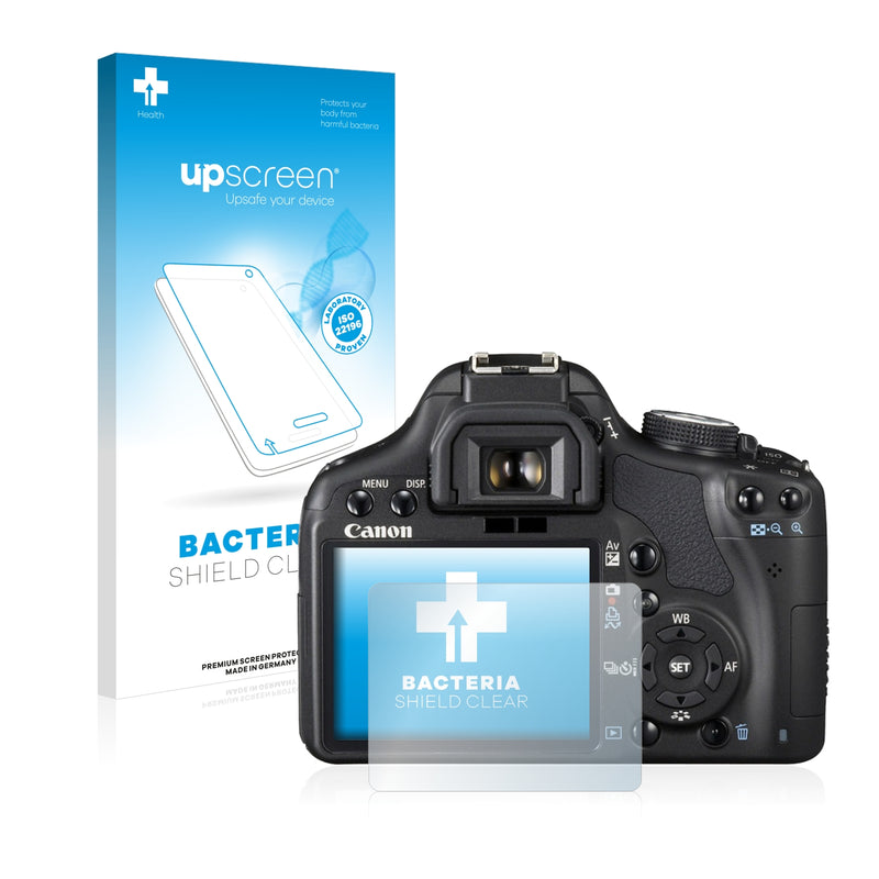 upscreen Bacteria Shield Clear Premium Antibacterial Screen Protector for Canon EOS 500D
