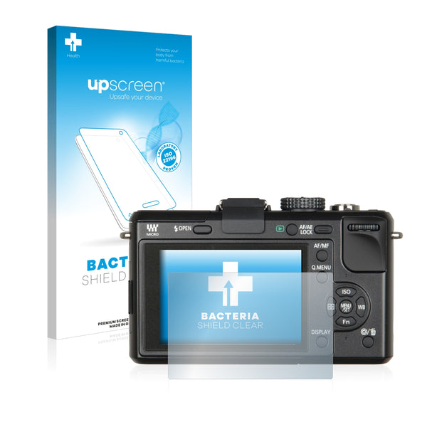 upscreen Bacteria Shield Clear Premium Antibacterial Screen Protector for Panasonic Lumix DMC-GF1