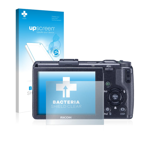 upscreen Bacteria Shield Clear Premium Antibacterial Screen Protector for Ricoh GR Digital III (2009-2011)