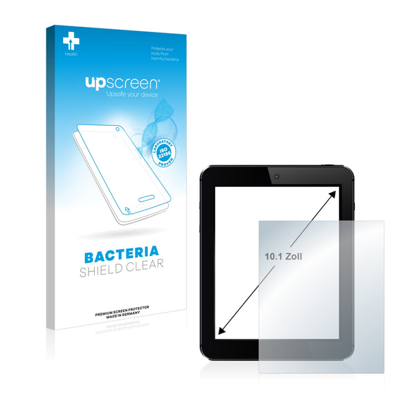 upscreen Bacteria Shield Clear Premium Antibacterial Screen Protector for Tablets with 10.1 inch Displays [221 mm x 130 mm, 15:9]