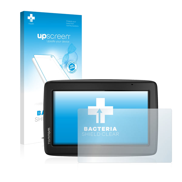upscreen Bacteria Shield Clear Premium Antibacterial Screen Protector for TomTom Start 25 Europe