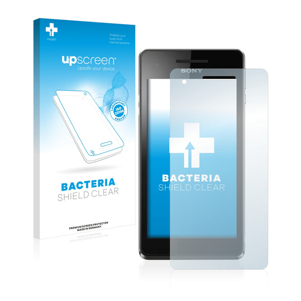 upscreen Bacteria Shield Clear Premium Antibacterial Screen Protector for Sony Xperia V LT25i