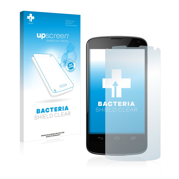upscreen Bacteria Shield Clear Premium Antibacterial Screen Protector for Google Nexus 4