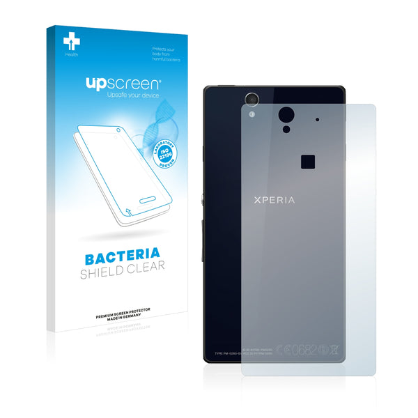 upscreen Bacteria Shield Clear Premium Antibacterial Screen Protector for Sony Xperia Z C6603 (Back)
