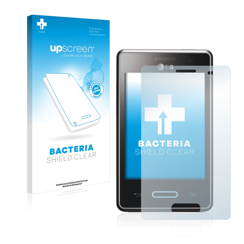 upscreen Bacteria Shield Clear Premium Antibacterial Screen Protector for LG Electronics E430 Optimus L3 II
