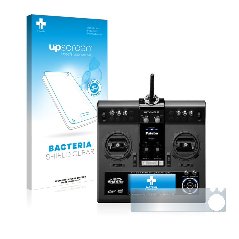 upscreen Bacteria Shield Clear Premium Antibacterial Screen Protector for Robbe Futaba FX-32
