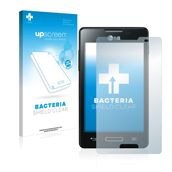 upscreen Bacteria Shield Clear Premium Antibacterial Screen Protector for LG Electronics E440 Optimus L4 II