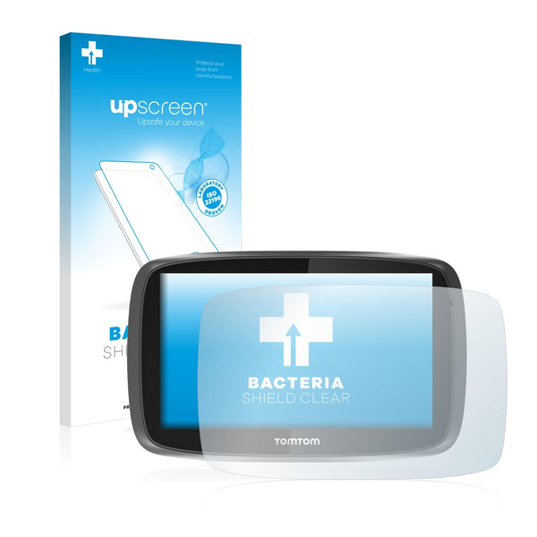 upscreen Bacteria Shield Clear Premium Antibacterial Screen Protector for TomTom GO 500 2013