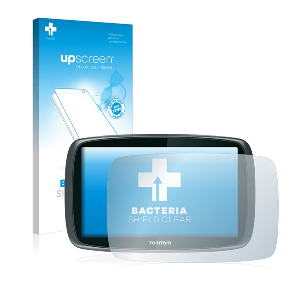 upscreen Bacteria Shield Clear Premium Antibacterial Screen Protector for TomTom GO 6000