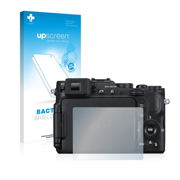 upscreen Bacteria Shield Clear Premium Antibacterial Screen Protector for Nikon Coolpix P7800