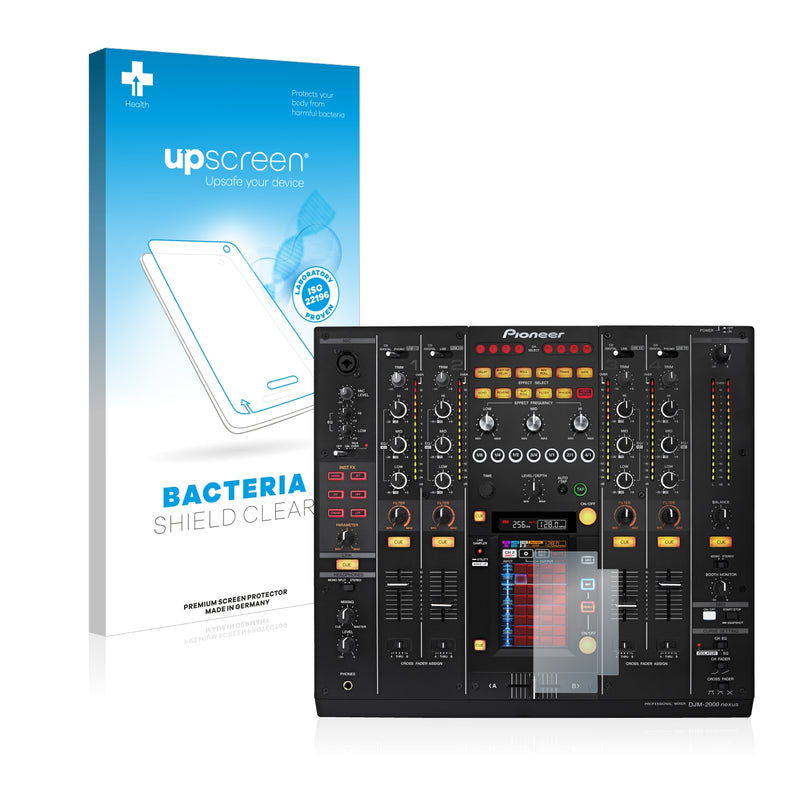 upscreen Bacteria Shield Clear Premium Antibacterial Screen Protector for Pioneer DJM 2000 Nexus
