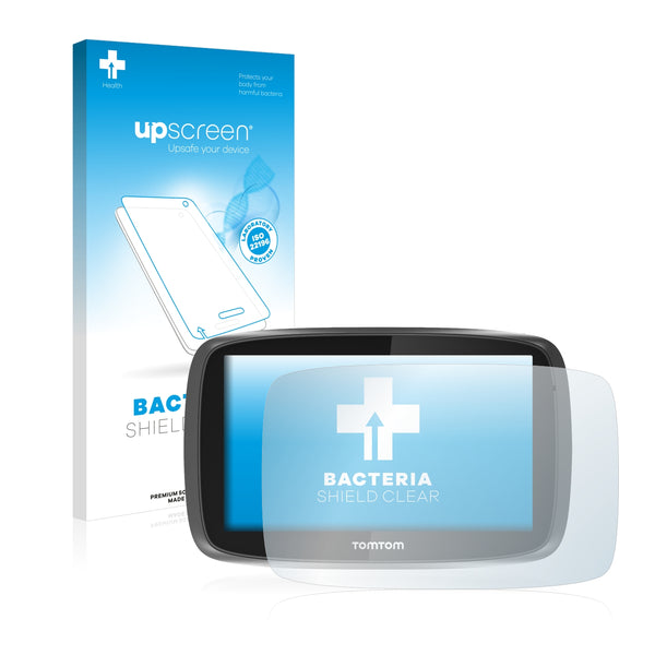 upscreen Bacteria Shield Clear Premium Antibacterial Screen Protector for TomTom GO 5000
