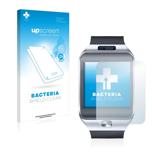 upscreen Bacteria Shield Clear Premium Antibacterial Screen Protector for Samsung Galaxy Gear 2 SM-R380