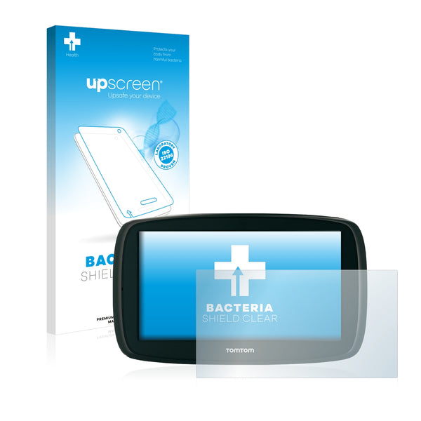 upscreen Bacteria Shield Clear Premium Antibacterial Screen Protector for TomTom GO 60