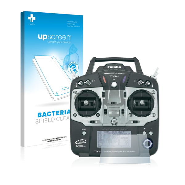 upscreen Bacteria Shield Clear Premium Antibacterial Screen Protector for Robbe Futaba T10J
