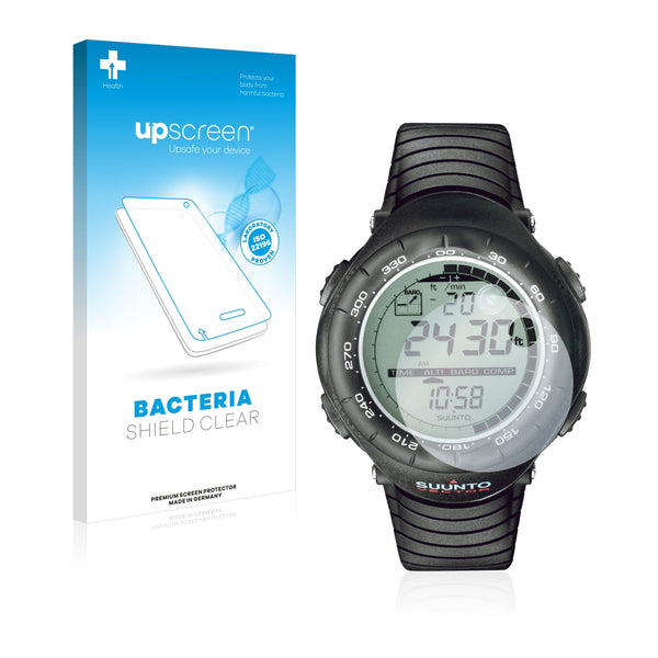 upscreen Bacteria Shield Clear Premium Antibacterial Screen Protector for Suunto Vector Black
