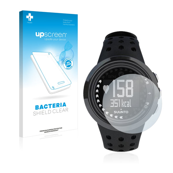 upscreen Bacteria Shield Clear Premium Antibacterial Screen Protector for Suunto M5 All Black