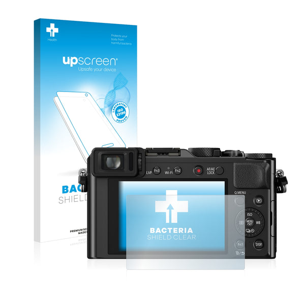upscreen Bacteria Shield Clear Premium Antibacterial Screen Protector for Panasonic Lumix DMC-LX100