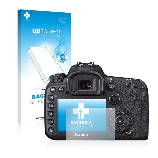 upscreen Bacteria Shield Clear Premium Antibacterial Screen Protector for Canon EOS 7D Mark II
