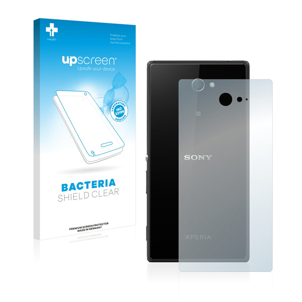 upscreen Bacteria Shield Clear Premium Antibacterial Screen Protector for Sony Xperia M2 Aqua D2403 (Back)