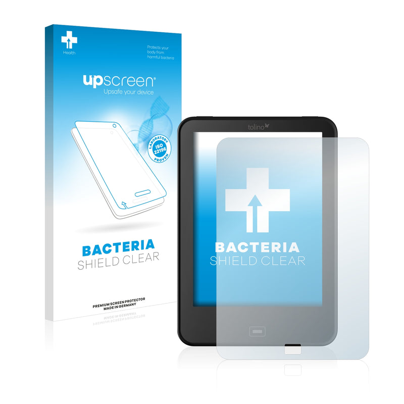 upscreen Bacteria Shield Clear Premium Antibacterial Screen Protector for Tolino Vision 2